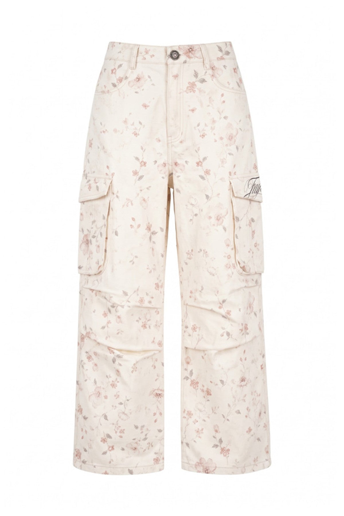 Low Waist Floral Cargo Pants