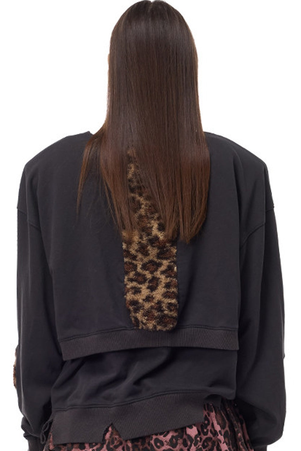 Leopard Patch Embroidery Sweatshirt