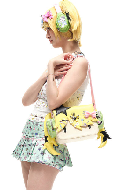 Girl Headphones Handbag Crossbody Shoulder