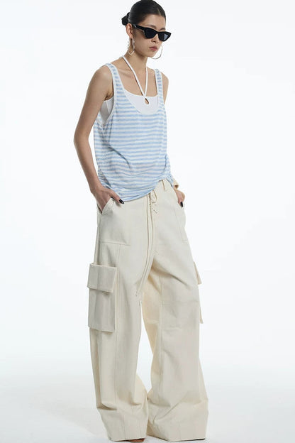 Nautical Striped Lyocell Tank Top