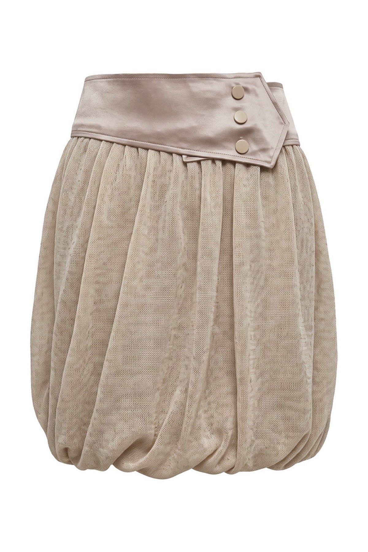 Oatmeal Oil Painting Texture Irregular Skirt