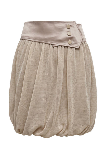 Oatmeal Oil Painting Texture Irregular Skirt