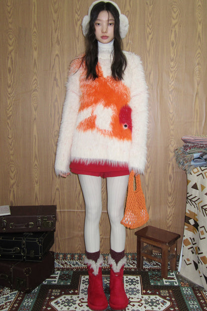 Red Berry A-Line Layered-Look Skirt