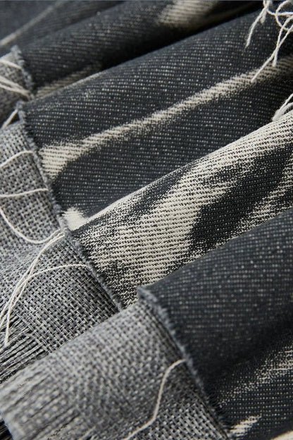 Abito rétro tie-dye con scollo all'americana