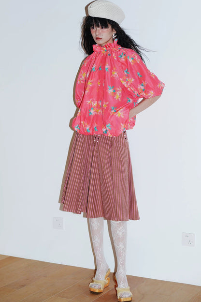 Semi-Sheer Printed Sun Top