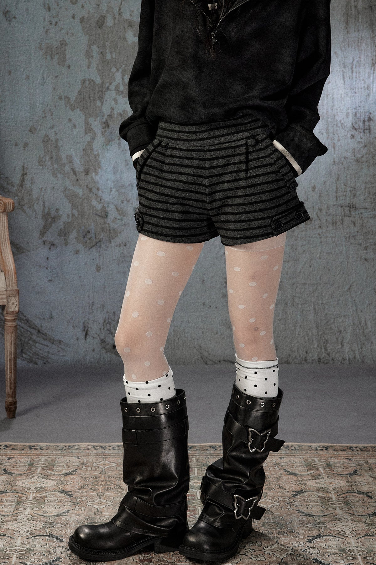 Slim-Fit Striped Shorts