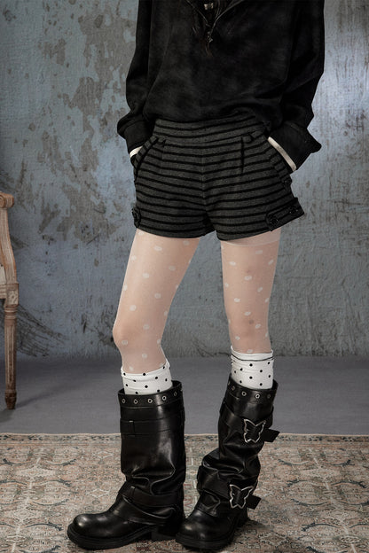 Slim-Fit Striped Shorts