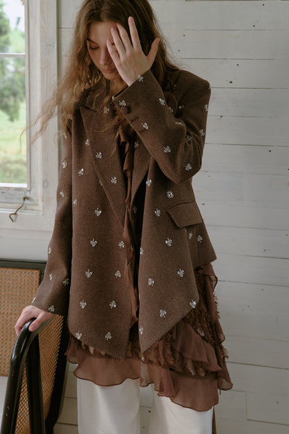 Beaded Woolen Blazer