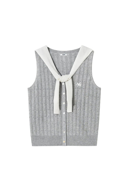 Tencel Linen Color-Blocked Vest
