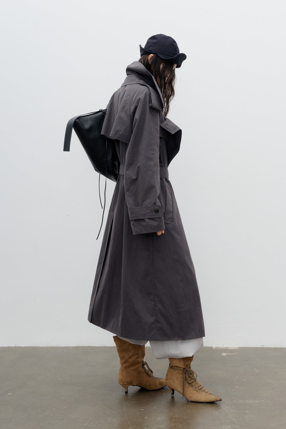Double-Layer Long Silhouette Trench Coat