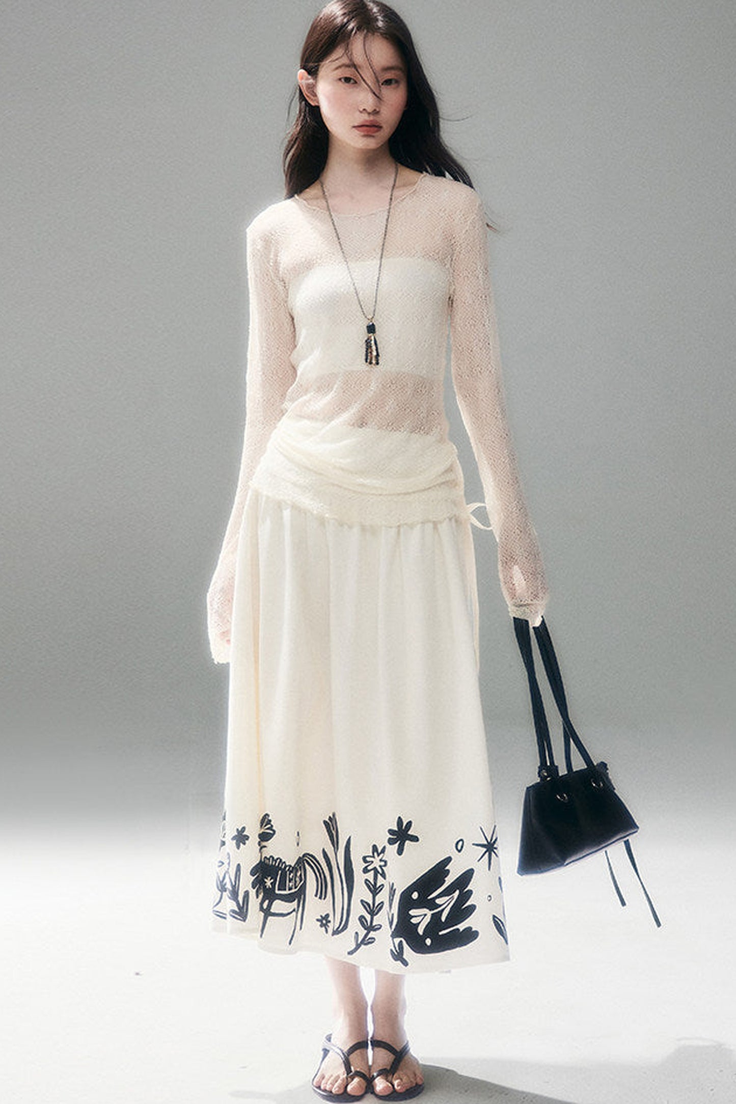 Sheer Lace Poem Blouse