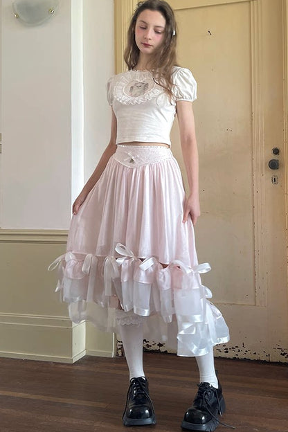 Angel's Tears Pink Plaid Skirt