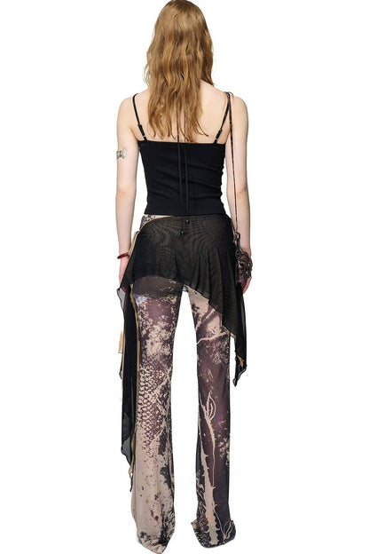 Halter Chiffon Spliced Camisole