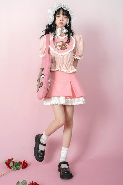 Heavenly Pleated Lace Skirt