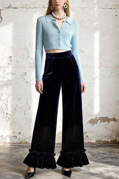 Knit Top and Long Pants Set-Up