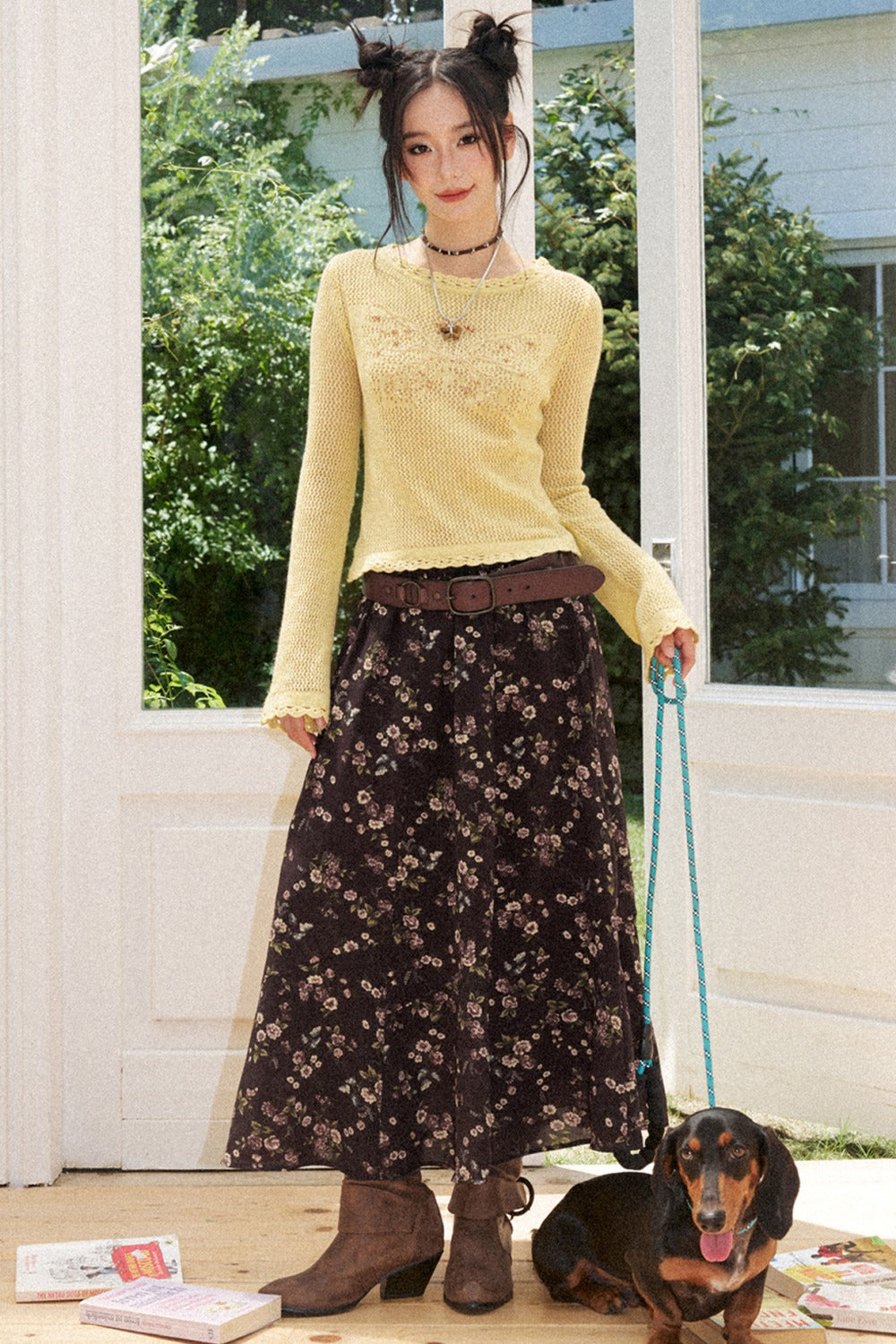 Butterfly Crochet Knit Top