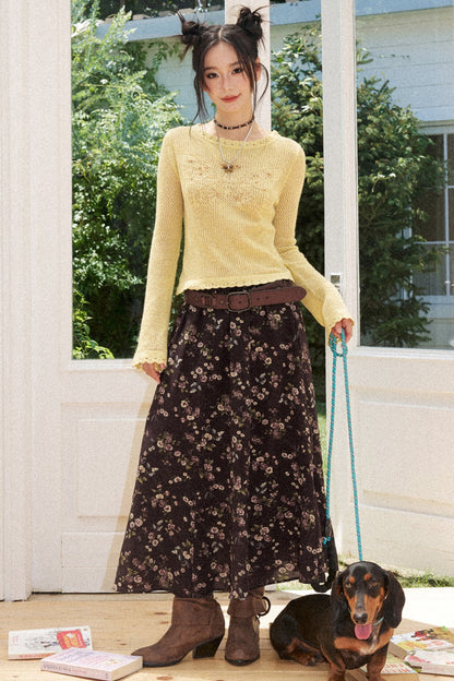 Butterfly Crochet Knit Top