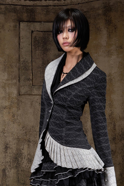 Asymmetrical Lapel Gothic Jacket