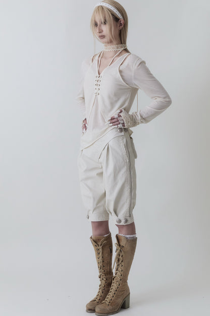 Medieval Embroidered Leather Riding Pants