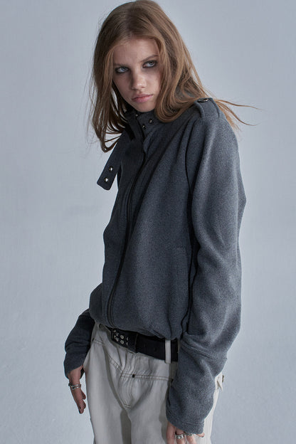 Loose Fleece Zip Jacket