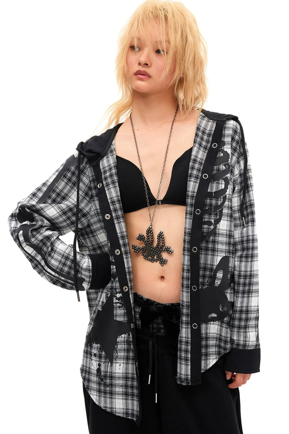 Rivet Rabbit Skull Necklace