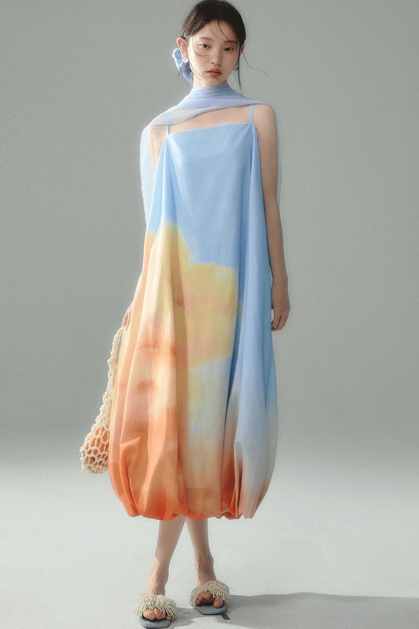 Sunset Fire Cloud Dress Set-Up