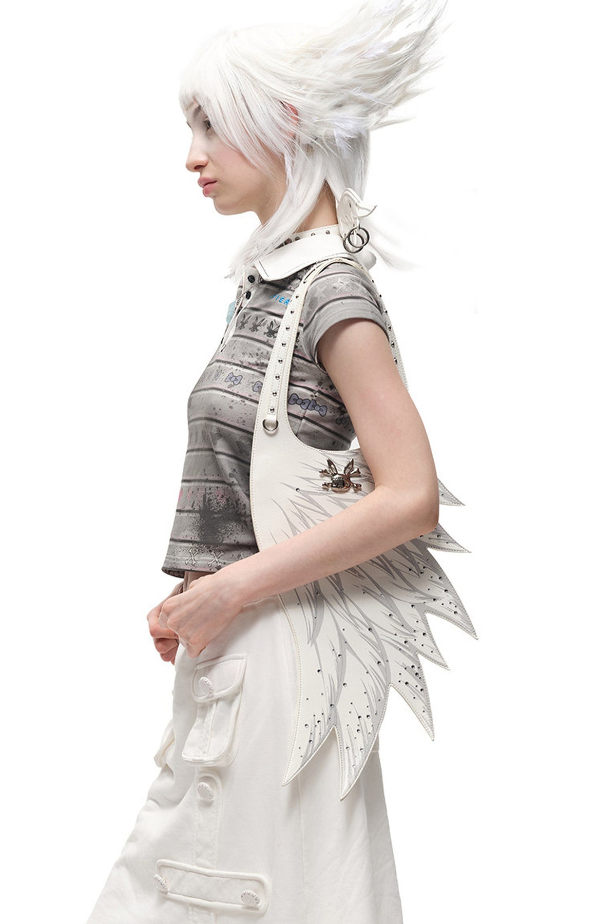 Angel Wings Rhinestone Underarm Bag