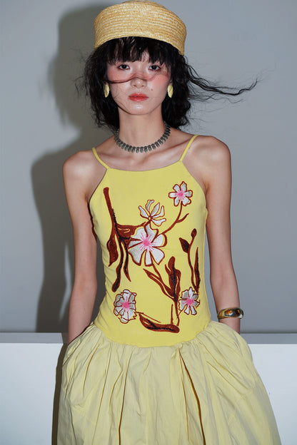 3D Embroidered Vacation Dress