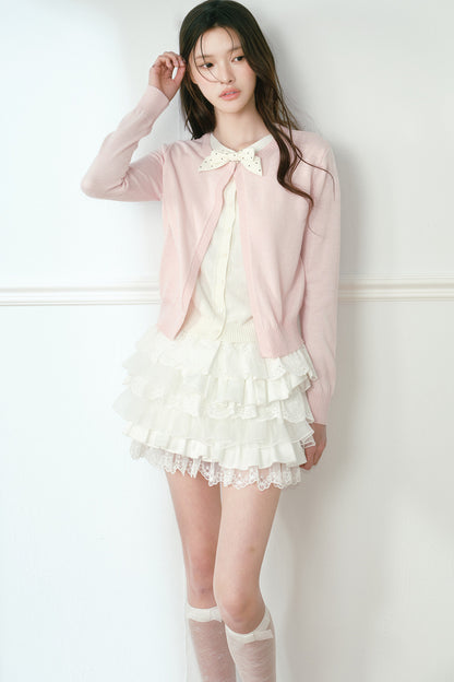 High-Waisted Puffy Multi-Layer Hollow Cake Skirt