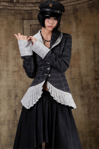 Asymmetrical Lapel Gothic Jacket