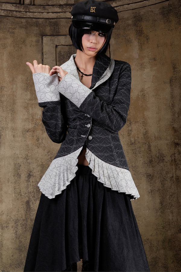 Asymmetrical Lapel Gothic Jacket