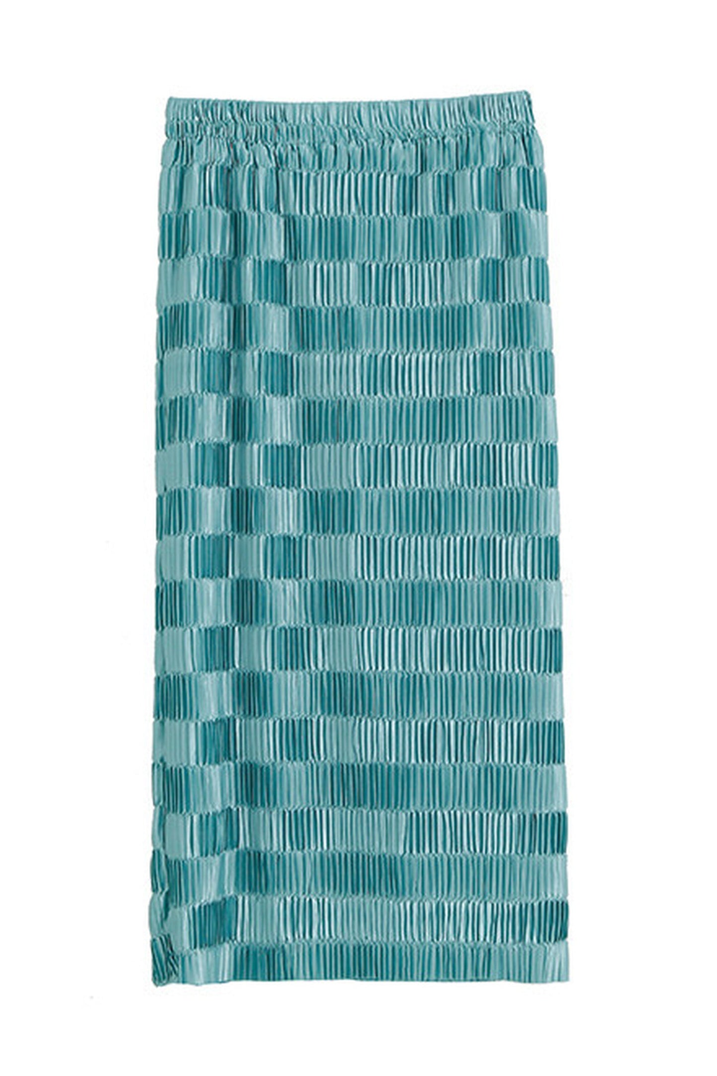 Gradient Pleated Elastic Waist Skirt