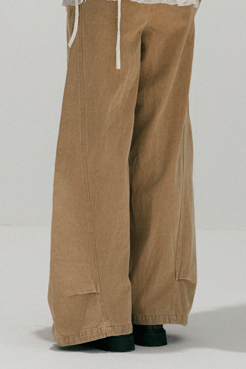 Khaki Straight-Leg Cargo Pants