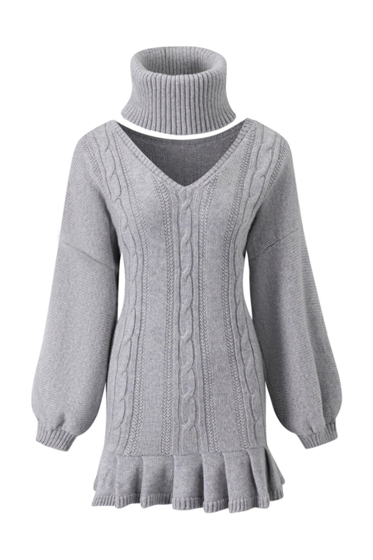 Cable Knit Batwing Vine Dress