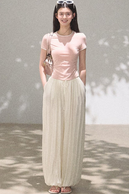 Color-Block Embroidered Summer Top