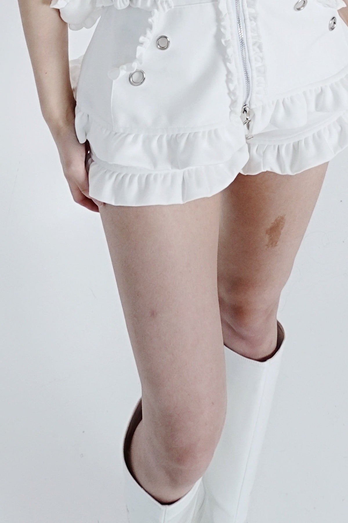 Hooded Cat Ear Vest Shorts Set-Up