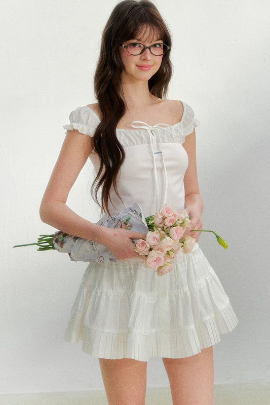 Retro Girly Colorblock Top