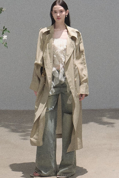 Cappotto parasole in acetato e lyocell