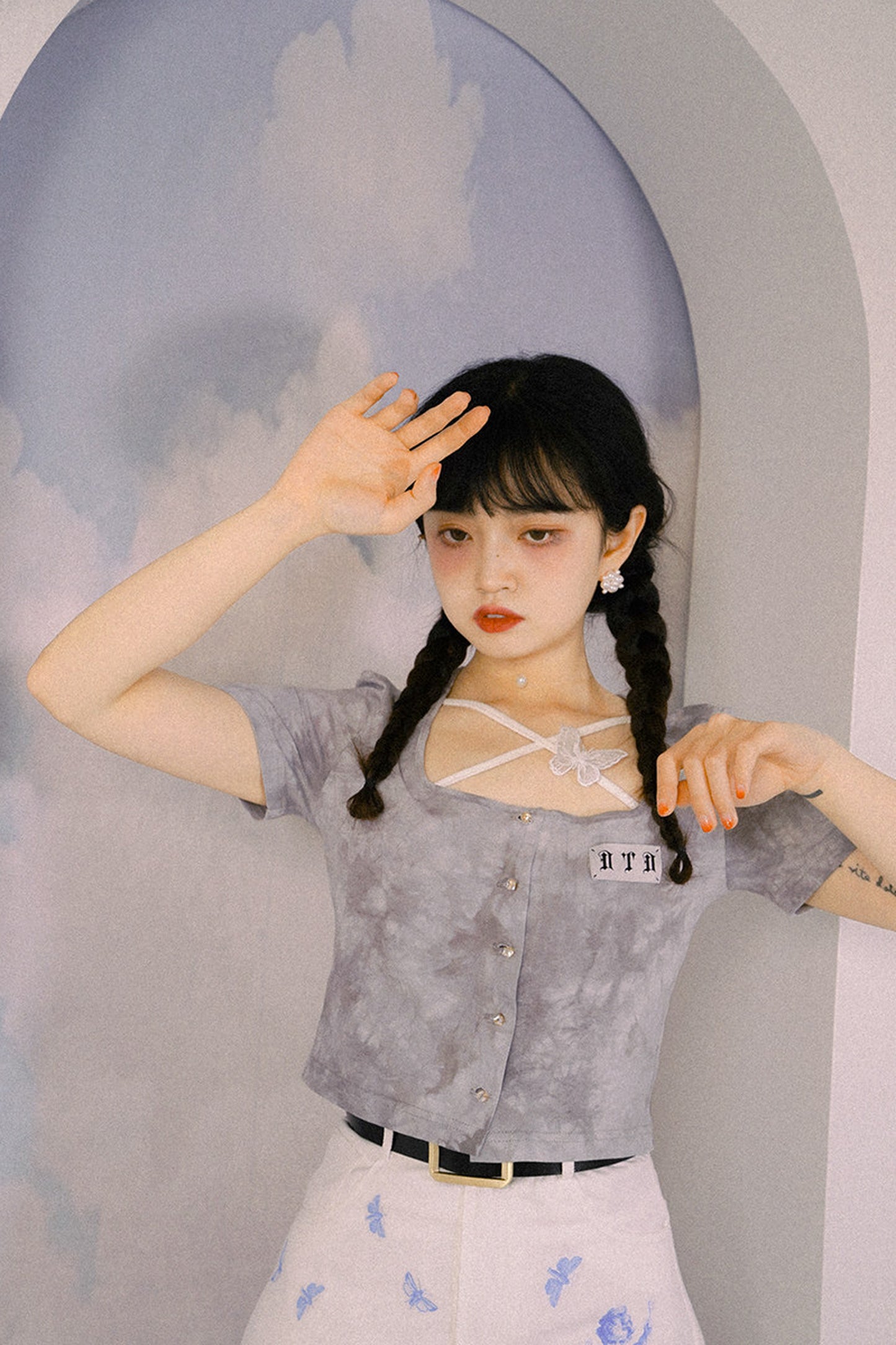 Butterfly Cross Strap Knit Camisole