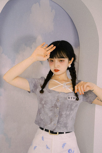 Butterfly Cross Strap Knit Camisole