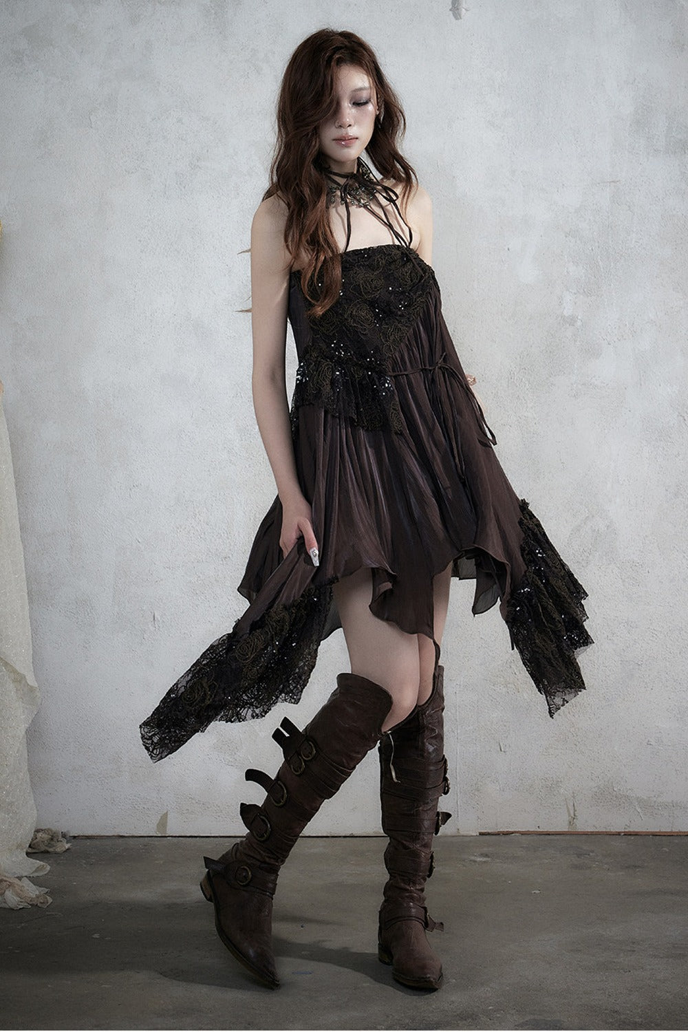 Romantic Lace Chiffon Skirt