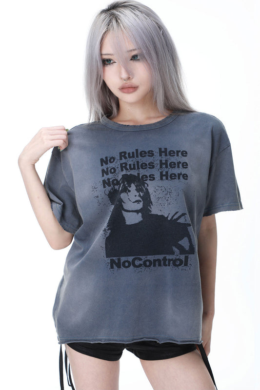 Distressed Vintage Print T-Shirt