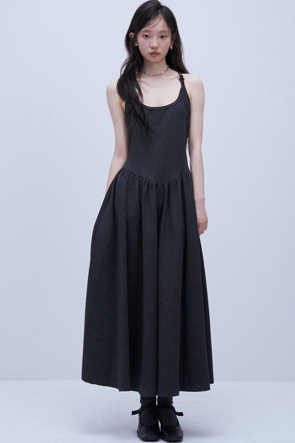 Leather Buckle Tank Dress