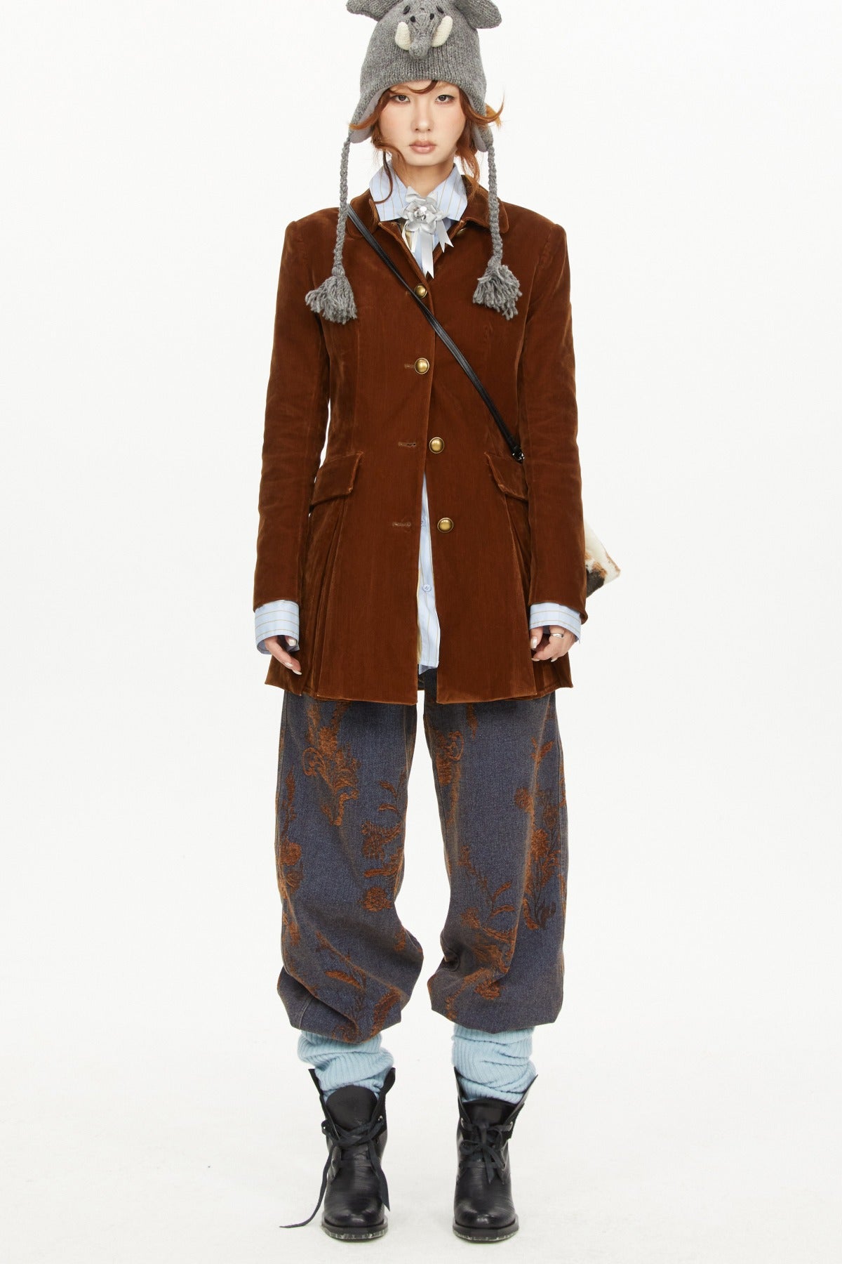 Floral Jacquard Jeans