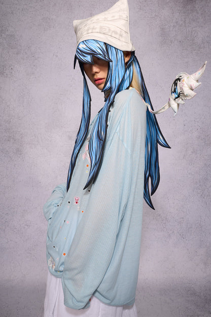 Hand-Painted Long-Haired Elf Hat