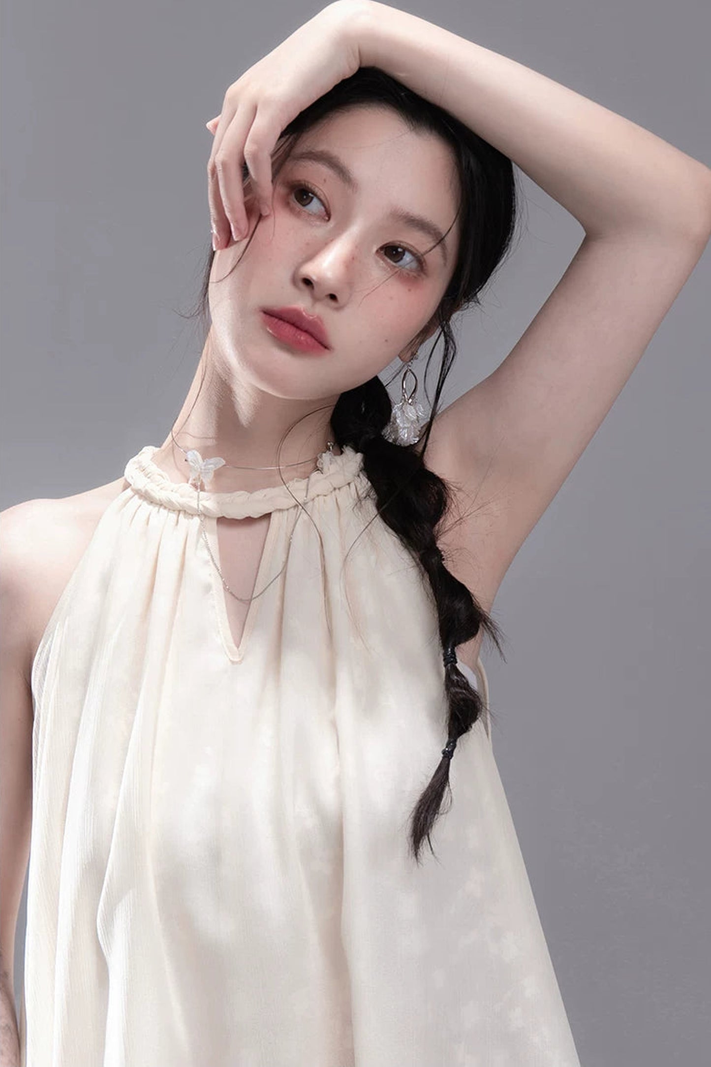 Champagne Apricot Chiffon Blouse