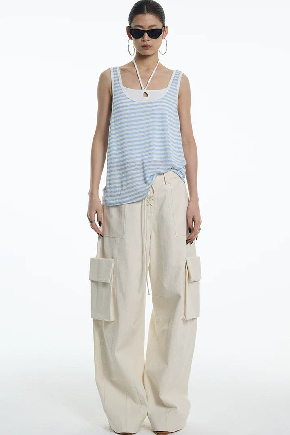 Nautical Striped Lyocell Tank Top