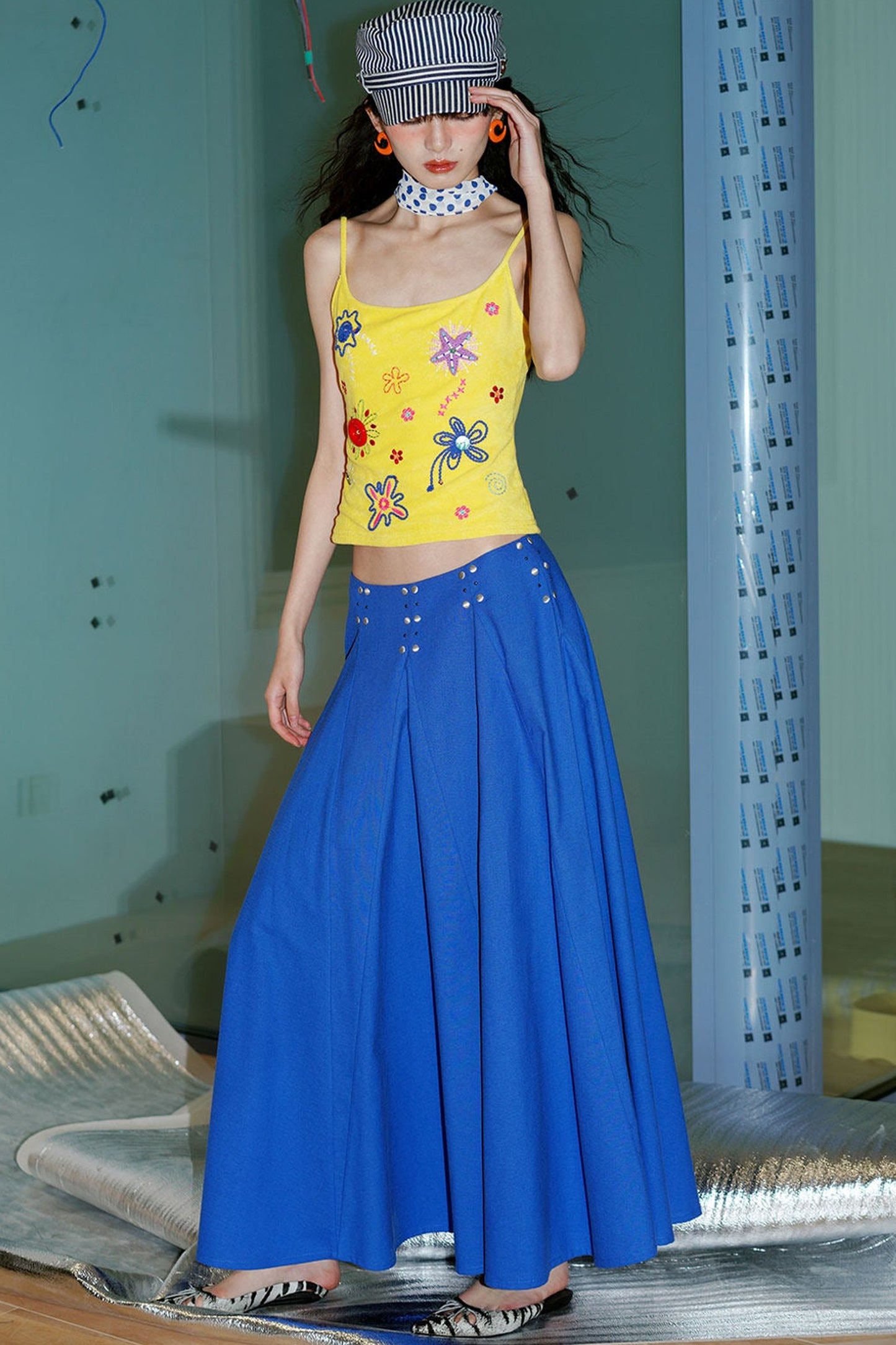 Colorful Rope Embroidery Camisole