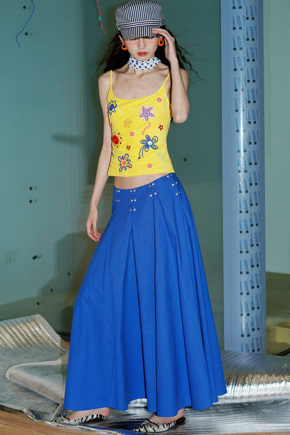 Colorful Rope Embroidery Camisole