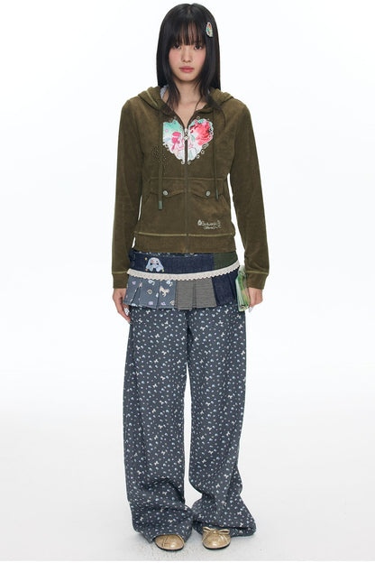 Vintage Green Swirl Heart Jacket